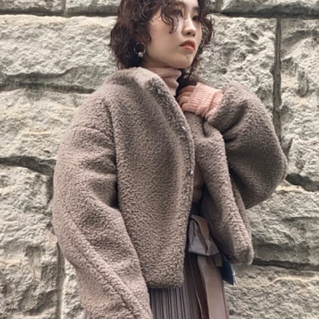 FRAY I.D - 新品タグ付 シャギーボアジャケット 茶色 M FRAY I.Dの通販