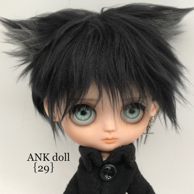 フェルト作家ポペットpoppetさん 少年と猫 フェルト作家poppetさん