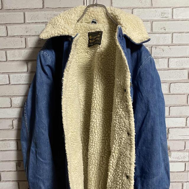 Wrangler - 90s 古着 ラングラー ボア デニム ランチコート ビッグ