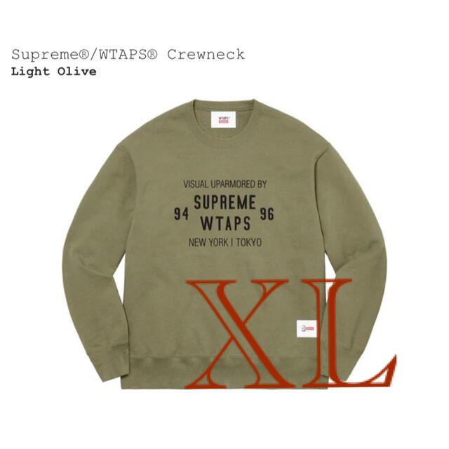 Supreme WTAPS Crewneck Olive XL Crewneck WTAPS Supreme ⁄ 