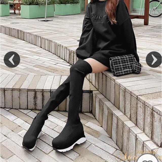 michellMacaron - ミシェルマカロン ニーハイソックスブーツ Sの通販