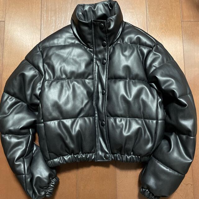 ZARA - ZARA フェイクレザーパフジャケット XS コート ブルゾン ダウン