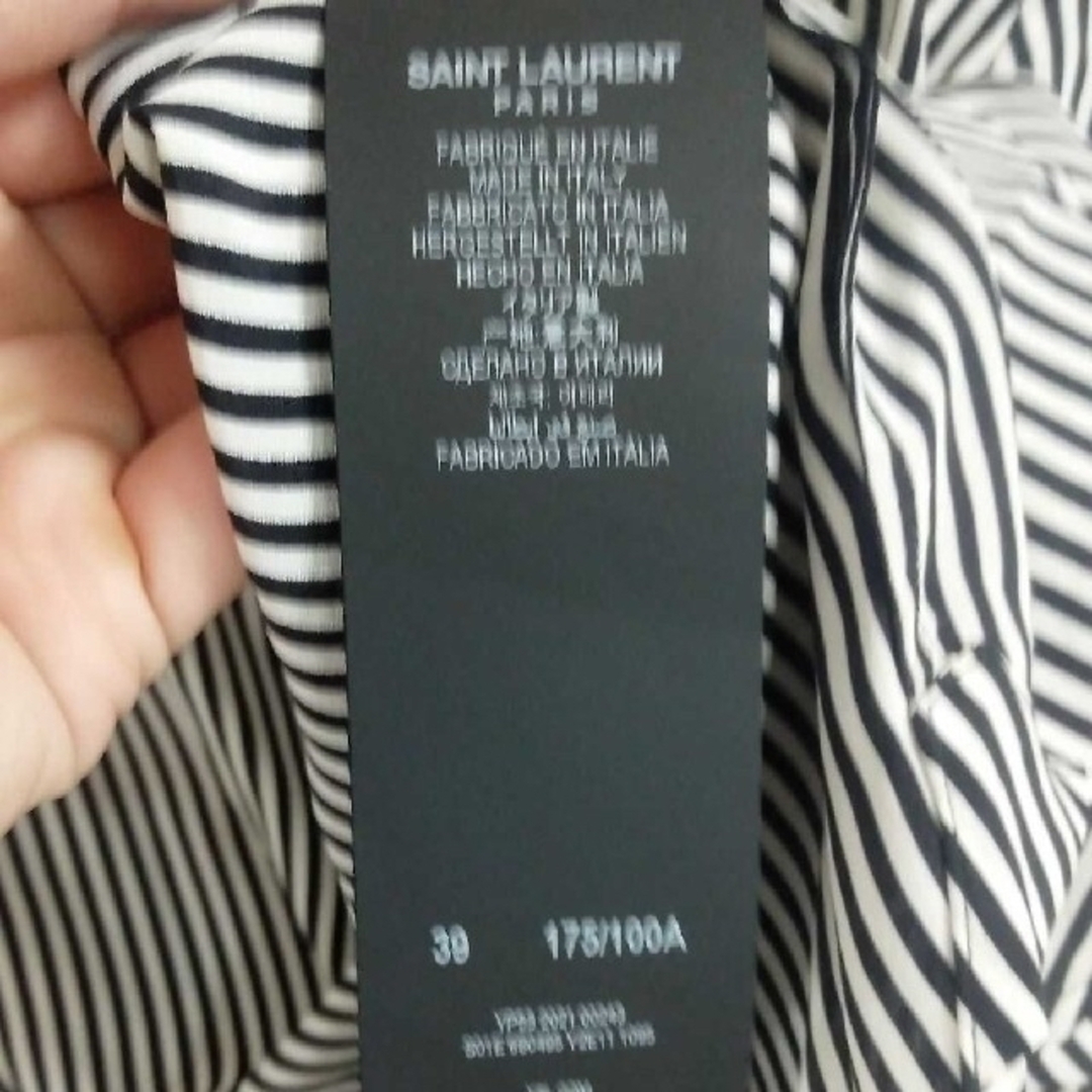 SAINT LAURENT - 登坂広臣 OMI着用 サンローラン ストライプシルク