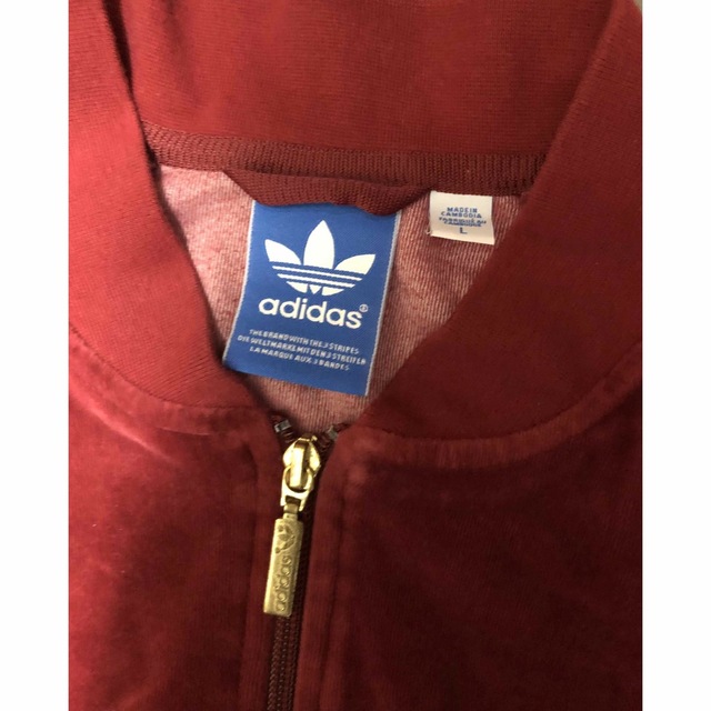 adidas - 希少 adidas アディダス オールワインレッド ベロア ジャージ
