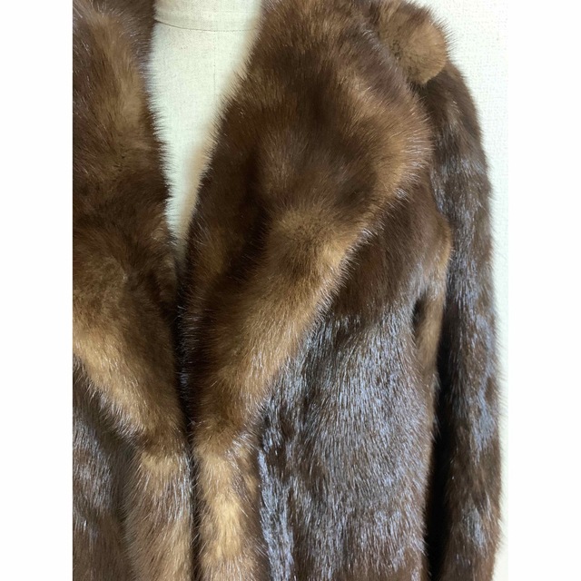 美品】セーブルミンクファー 毛皮 コート 11号 ゴールドブラウン 高級
