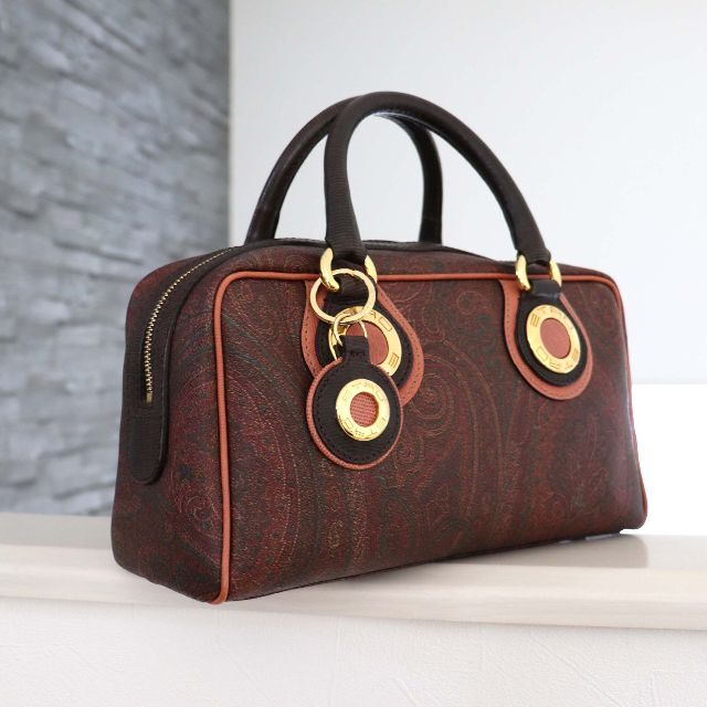 エトロ ミニボストン ETRO人気定番商品ペイズリー ボストンバッグ