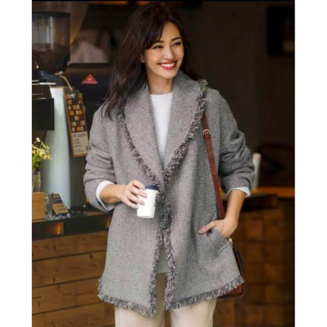 23区 - 定価¥86900美品✦23区MOESSMER ヘリンボーンツイードコートの