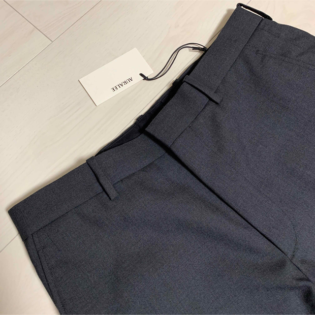 AURALEE - AURALEE BLUEFACED WOOL NARROW SLACKSの通販 by DPTH3's