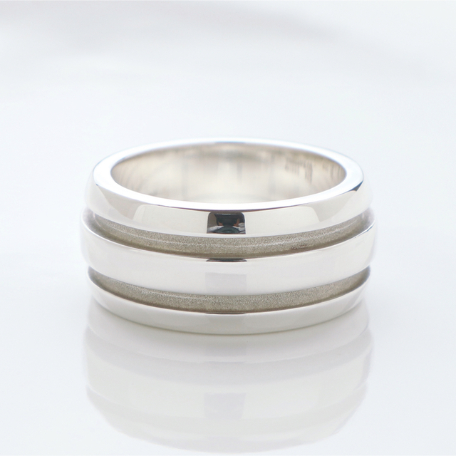 ティファニーリング グループライン ティファニー グルーブド ダブル