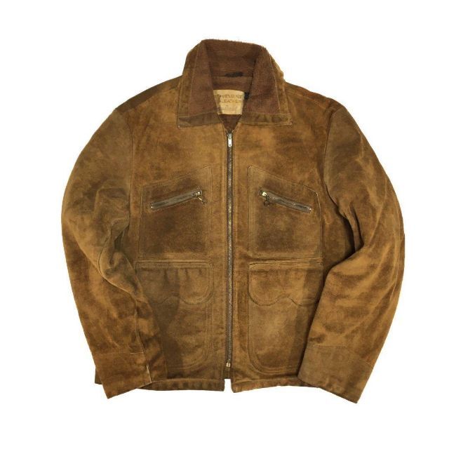 60s ビンテージ ヴィンテージ ボア スエード レザー ジャケット ジップ