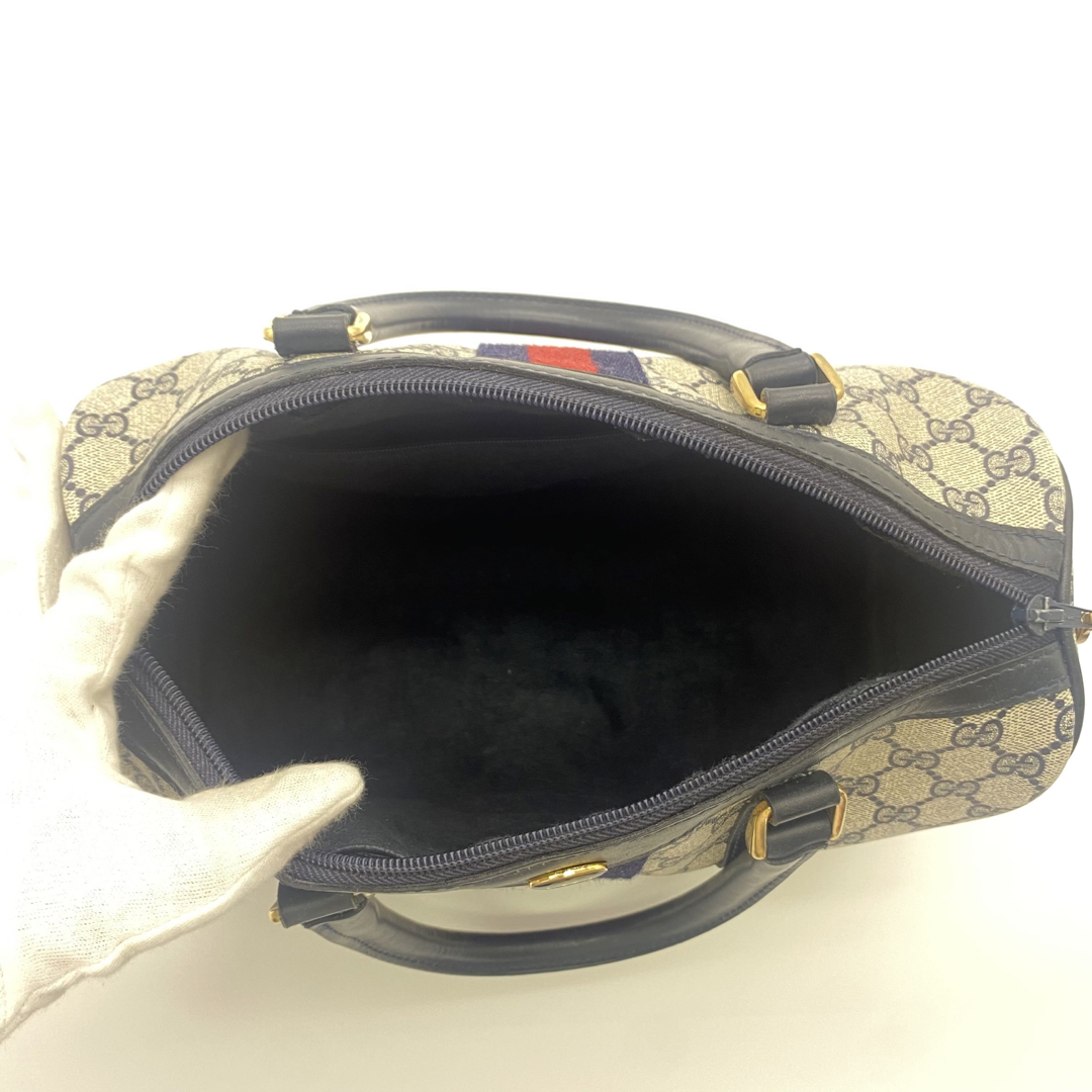 GUCCI - GUCCI グッチ シェリーライン GG柄 ボストンバッグ PVC