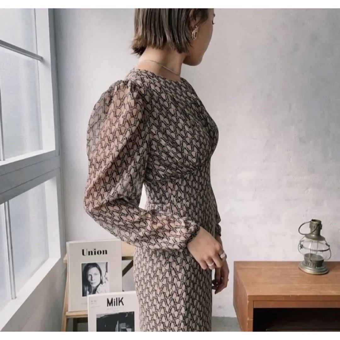 Link リッチパターンレディワンピース オケージョンドレスの通販 by