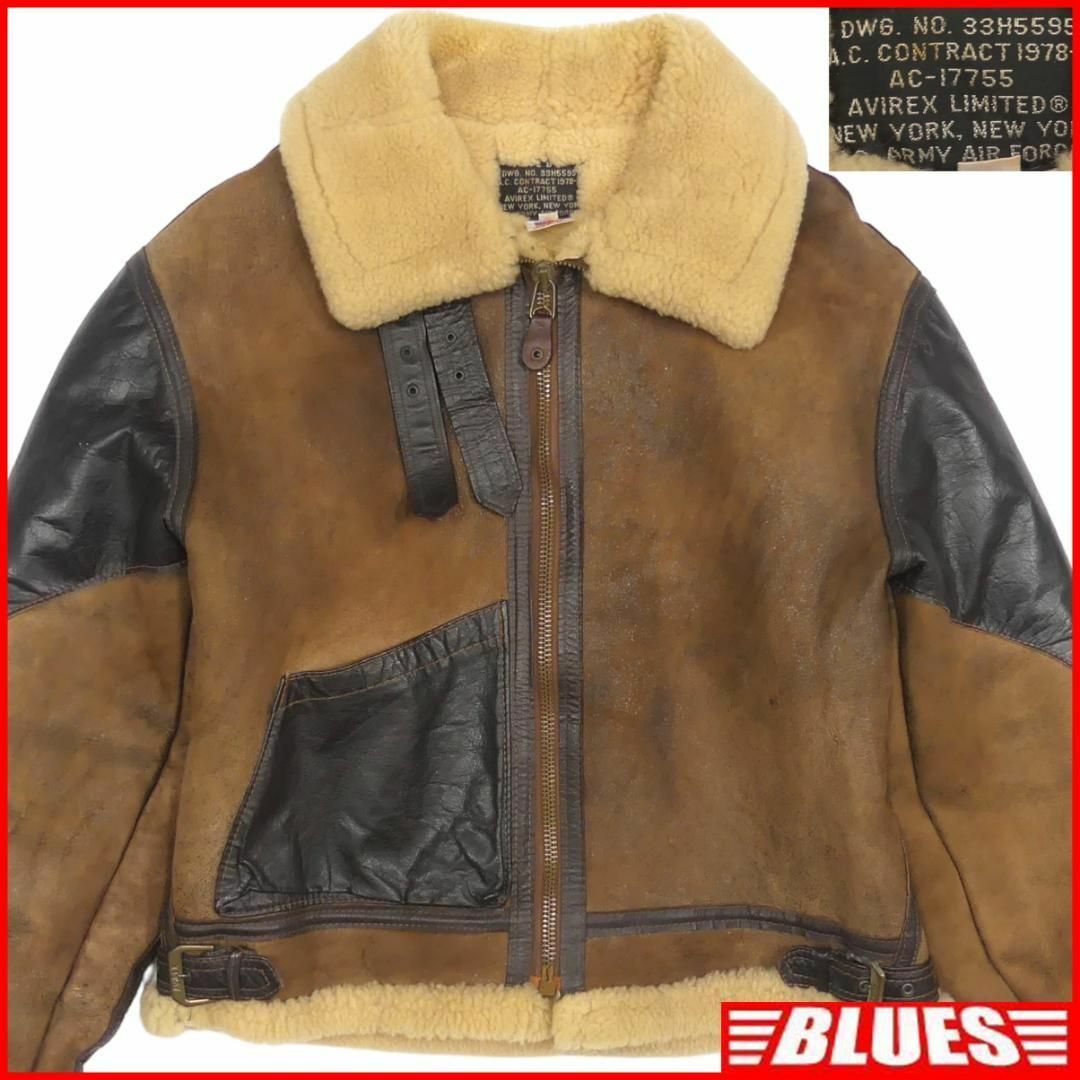 AVIREX - 大戦モデル B-3 フライトジャケット AVIREX 38 M 茶HN1889の