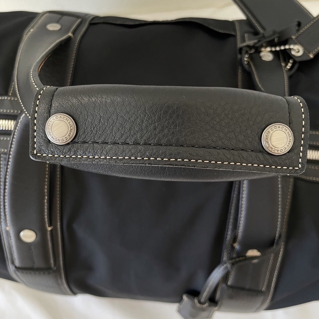 COACH - 【美品】coach ボストンバッグ ナイロン×レザー 2way黒 大容量