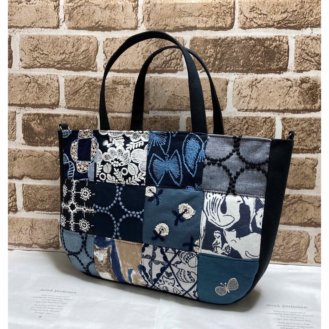 forest tile blue ミナペルホネン ワンハンドルバッグ 【公式通販】