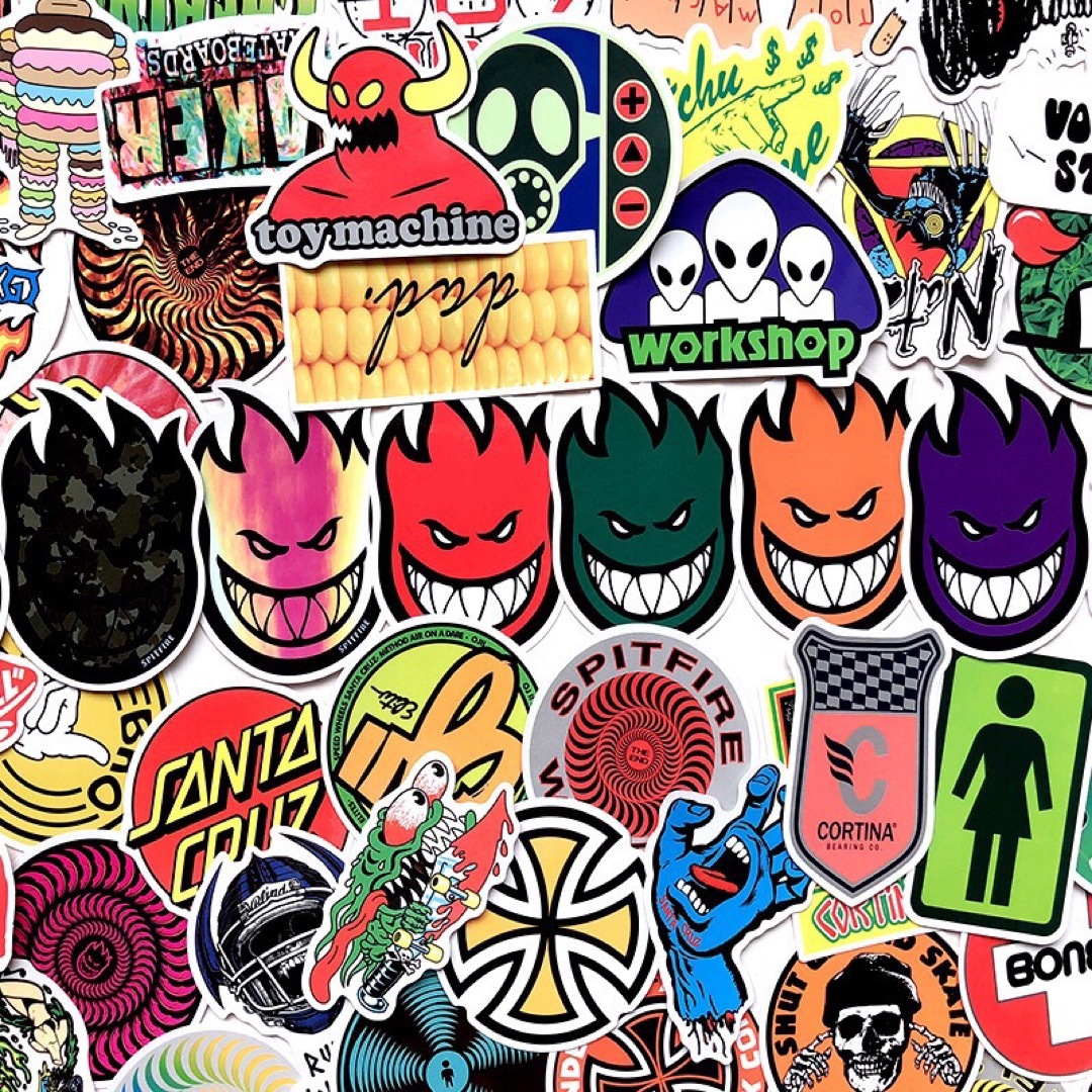 たっぷり スケートボード スケボー ストリート系 ステッカー100枚