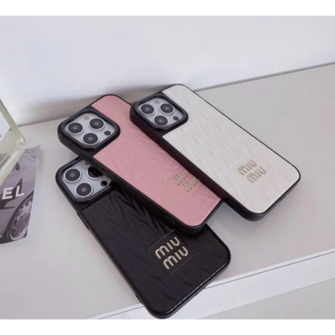 MIU MIU - 新品！miumiu iPhoneケース14ProMax♡マテラッセ柄 ピンク