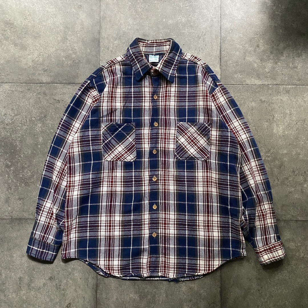 J.C.PENNEY - 70s bigmac ビックマック ヘビーネルシャツ ネイビー