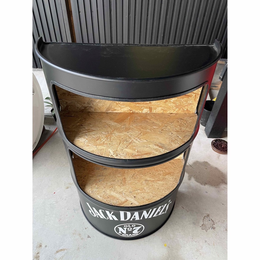 ドラム缶リメイクハーフラック(LEDライト付き)の通販 by H&M FACTORY