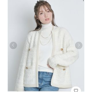 Apuweiser-riche - Apuweiser-riche ツイードニットジャケットの通販