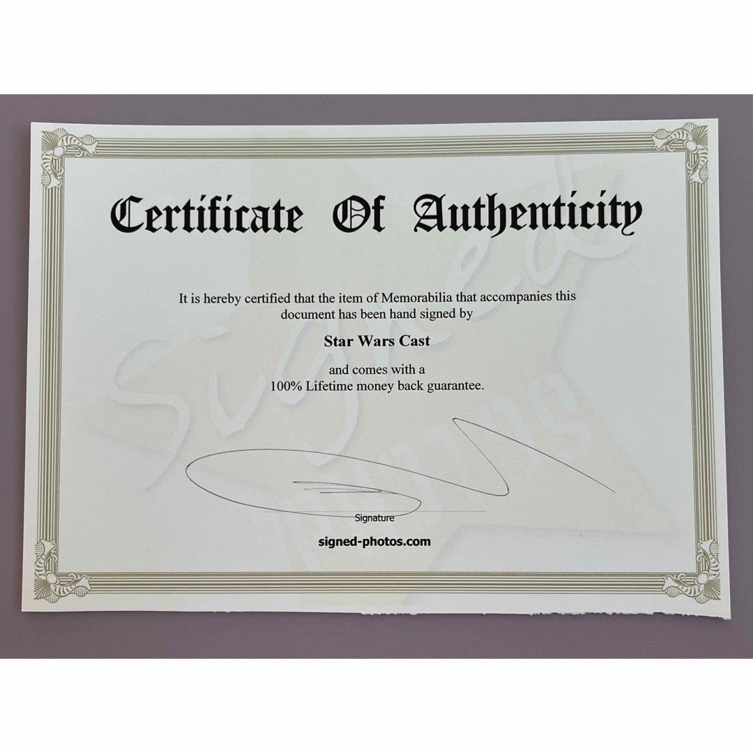 スターウォーズ 直筆サイン 2名 レイア姫 ハンソロの通販 by twai｜ラクマ