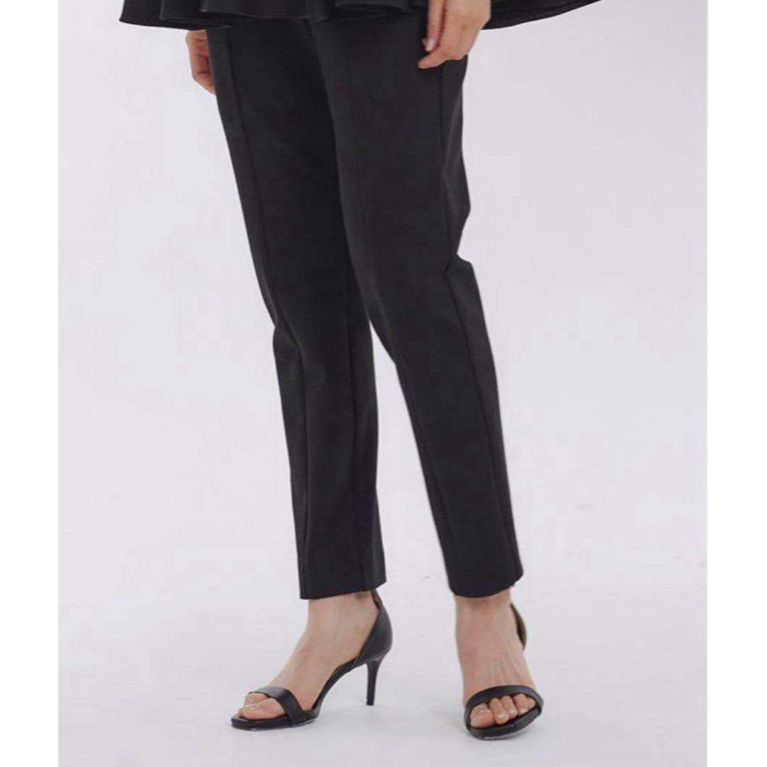 yori ぬくぬくスリムパンツ ブラック 36