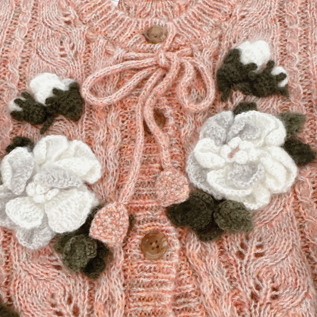 ✨️美品✨️ピンクハウス バラ柄 カーディガン 花柄 ニット