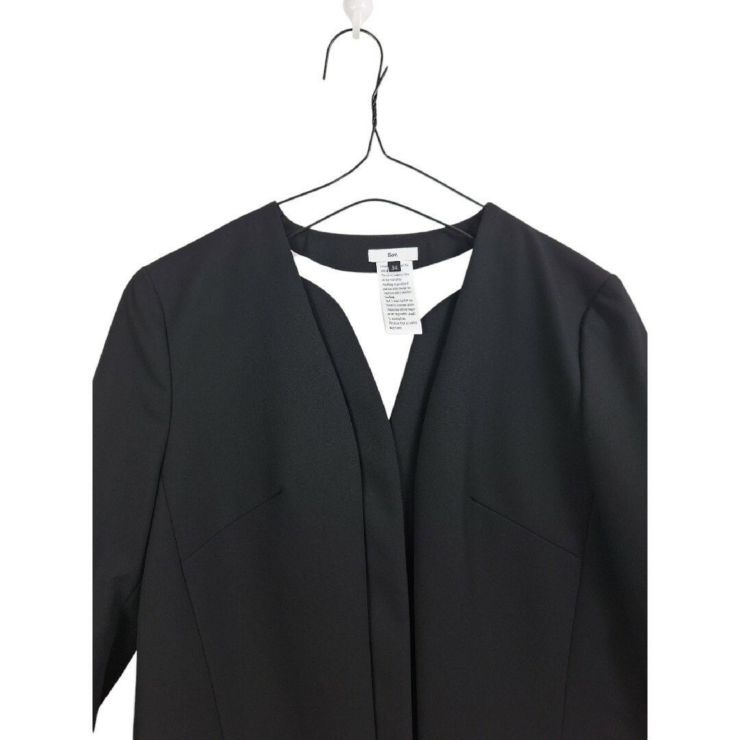 Sov. - 美品 sov．ソブ ノーカラースクウェアジャケットの通販 by