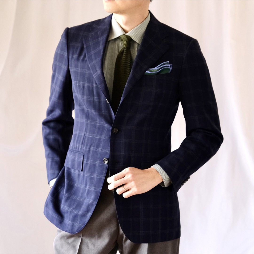 J7323新品サルトリオ 24SSエディフィス別注グレンプレイドサマージャケット