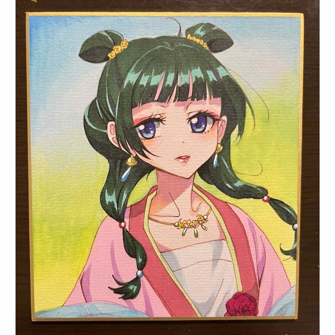 完売】薬屋のひとりごと 猫猫 手描きイラスト ファンアート 小色紙の