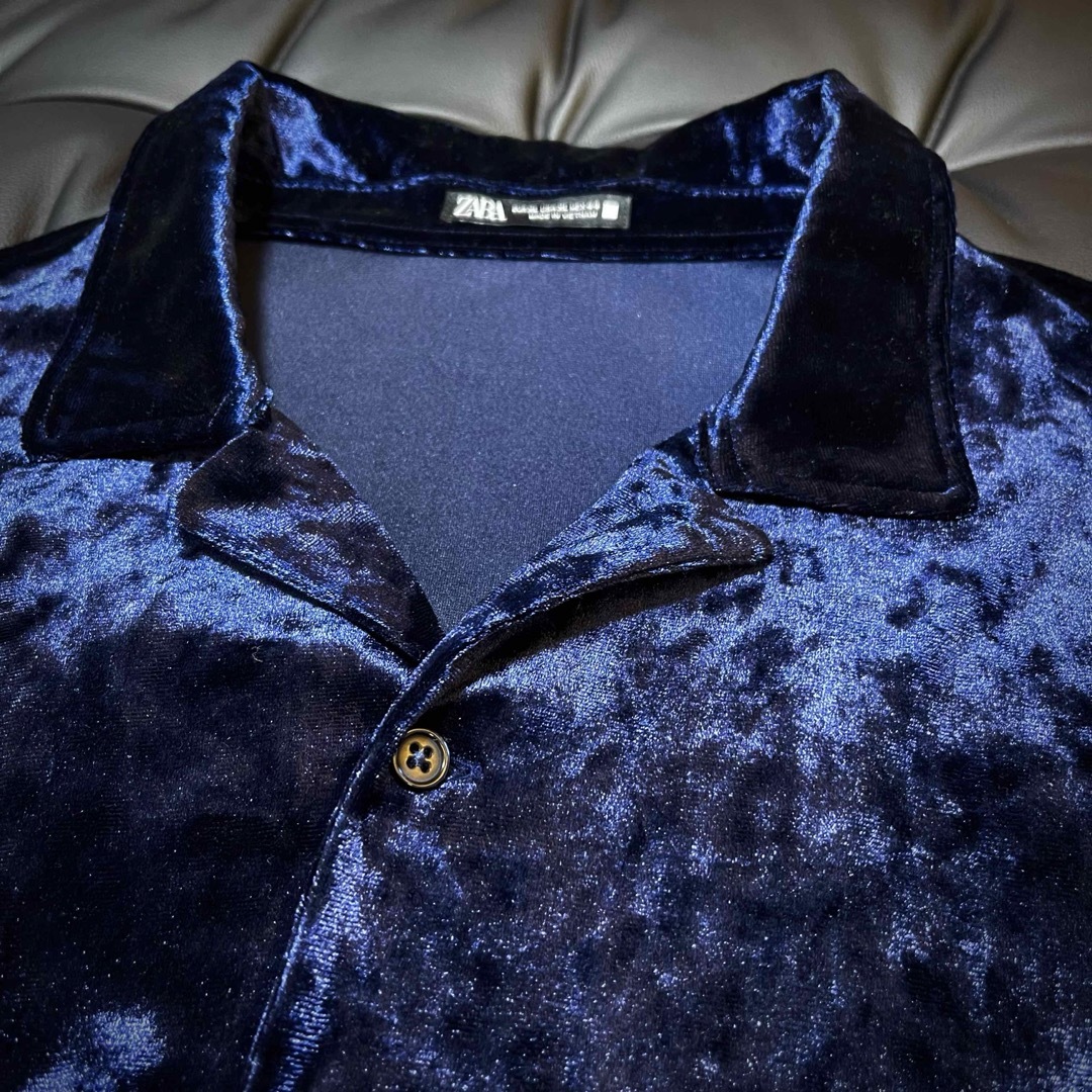 ZARA - 【新品未使用品‼️】ZARA ベルベットシャツ 