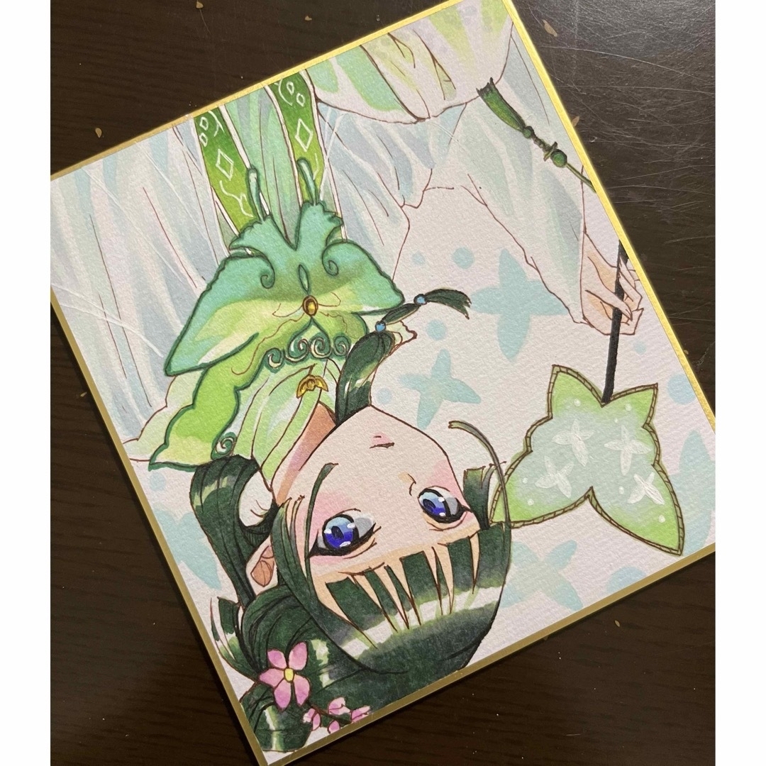 完売】猫猫 手描きイラスト ファンアート 薬屋のひとりごと 小色紙の