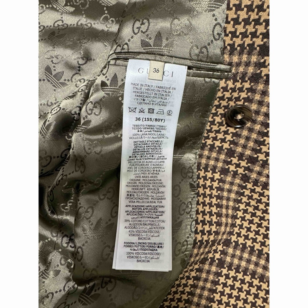 GUCCI - Gucci × adidas prince of wales jacketの通販 by starr