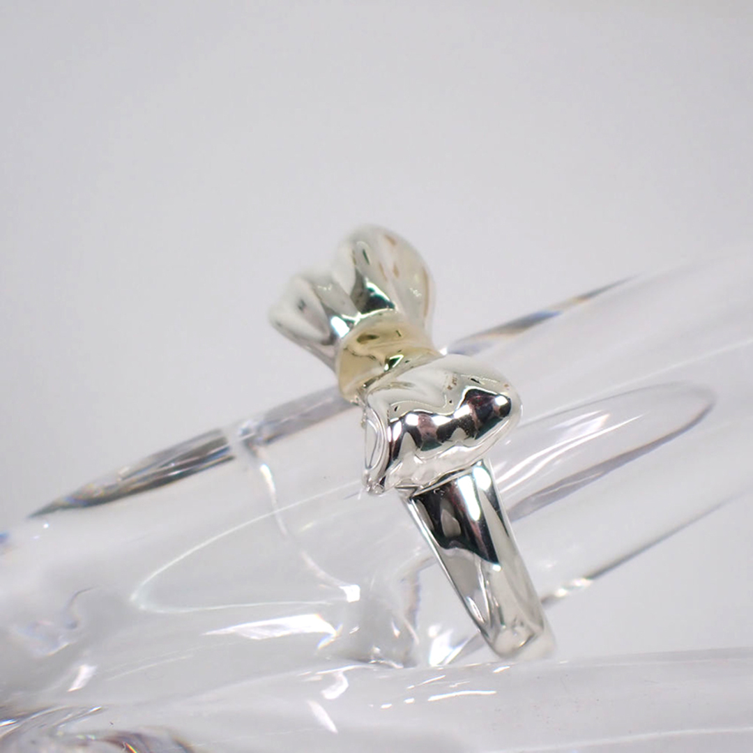 Tiffany & Co. - ティファニー 925/750 リボン コンビ リング 9号[g252