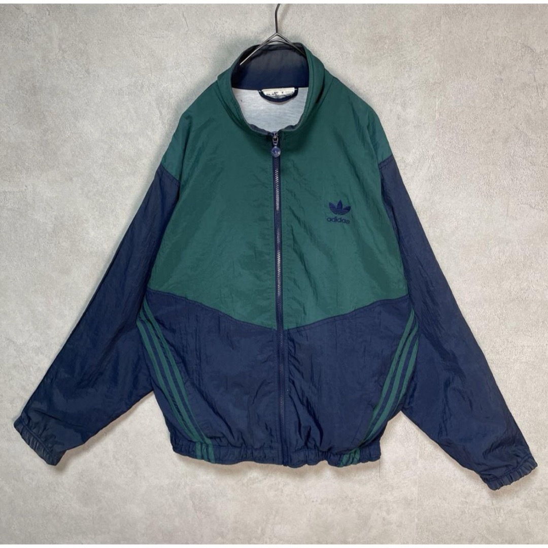 adidas - 古着 90s アディダス ナイロンジャケット 長袖 グリーン