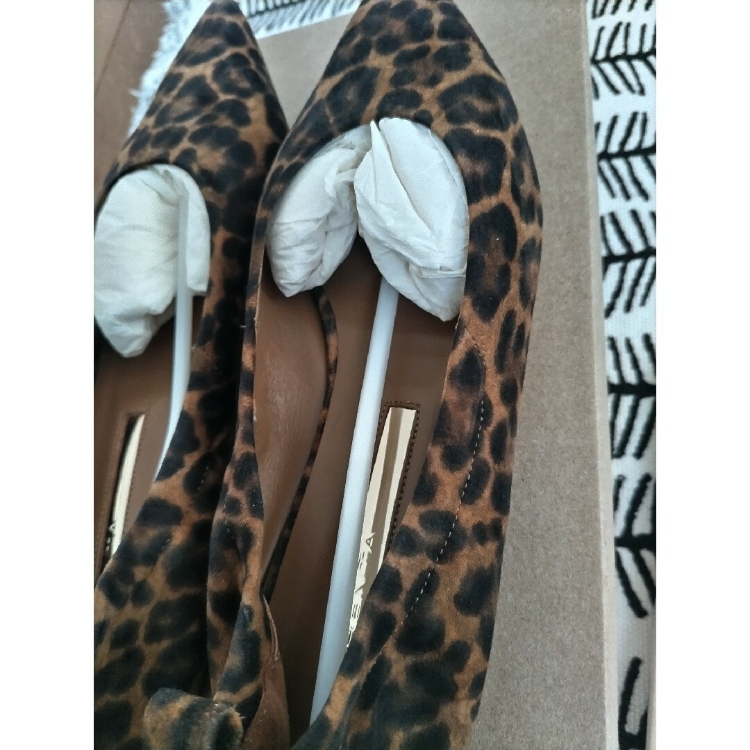 新品☆BRENTA レオパード ポインテッドフラットパンプス レオパード