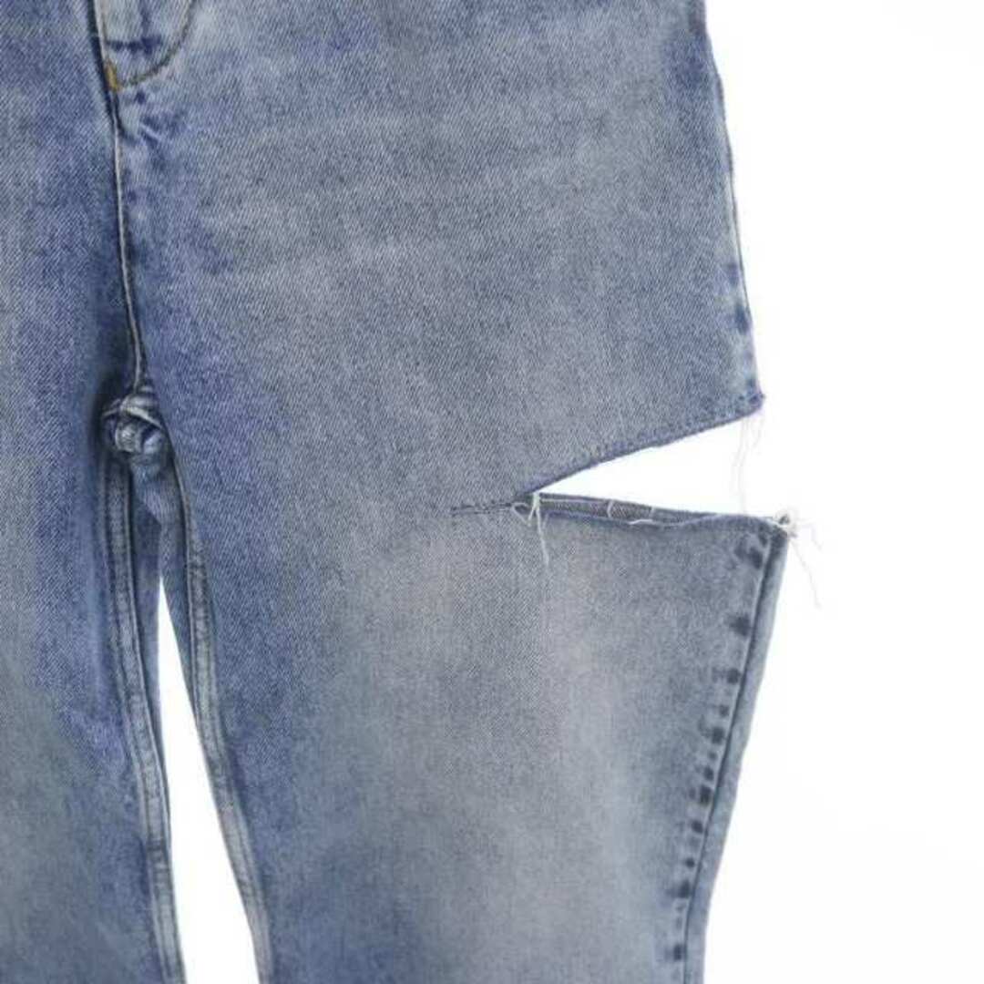 メゾンマルジェラ スラッシュ ディテール カットオフ デニムパンツ XS 青