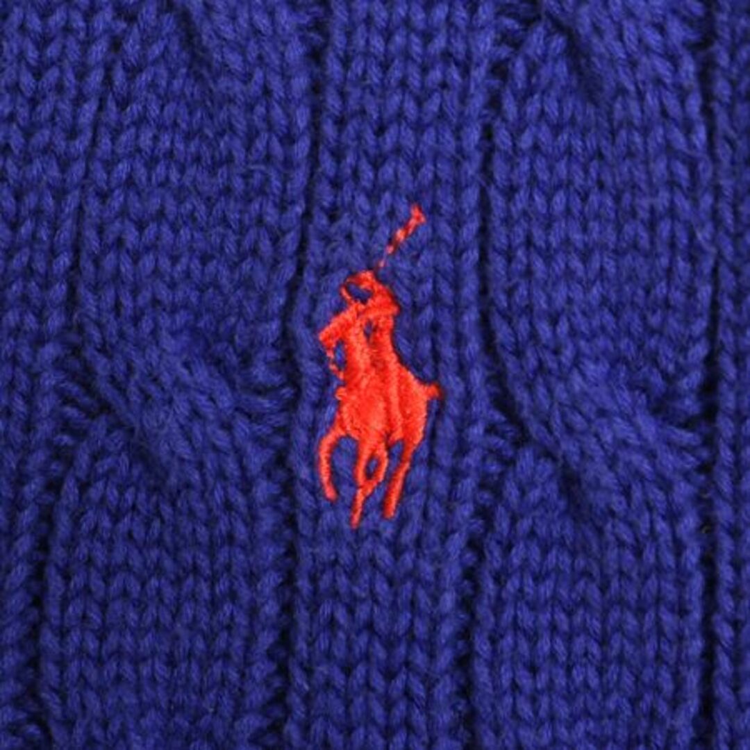 Ralph Lauren - ラルフローレン Vネック コットン ケーブル ニット