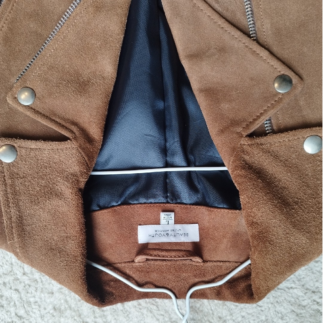 BEAUTY&YOUTH UNITED ARROWS - BY カウ スエード ダブル ライダース