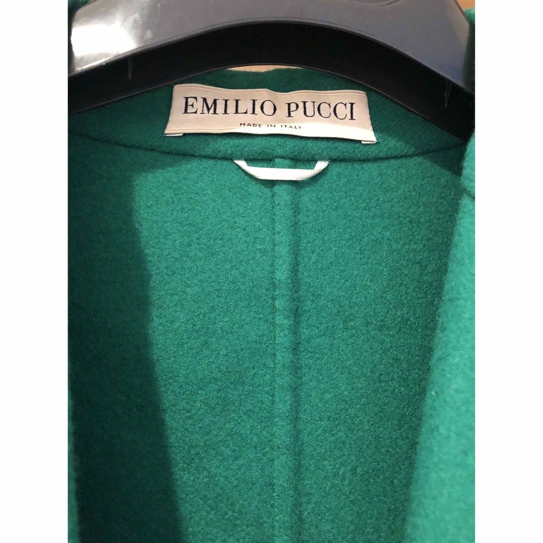 エミリオプッチ EMILIOPUCCI ハーフコート ウール 38 グリーン