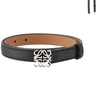 LOEWE - ロエベ LOEWE ベルト アナグラム レザー 2cm幅 細ベルト