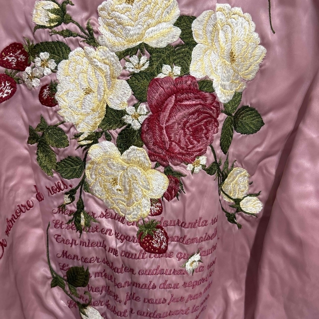 PINK HOUSE - H3 PINK HOUSE スタジャン 薔薇 苺 刺繍 ピンクハウスの