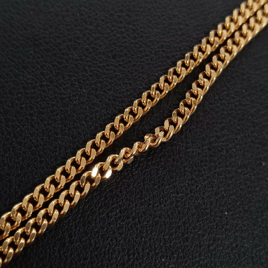 Y051411) K18 YG ネックレス 喜平2面シングル ホールマーク