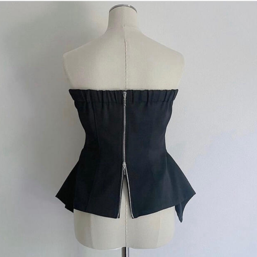 cygne シーニュ Annie ビスチェ ベアトップ ペプラム Aライン 1