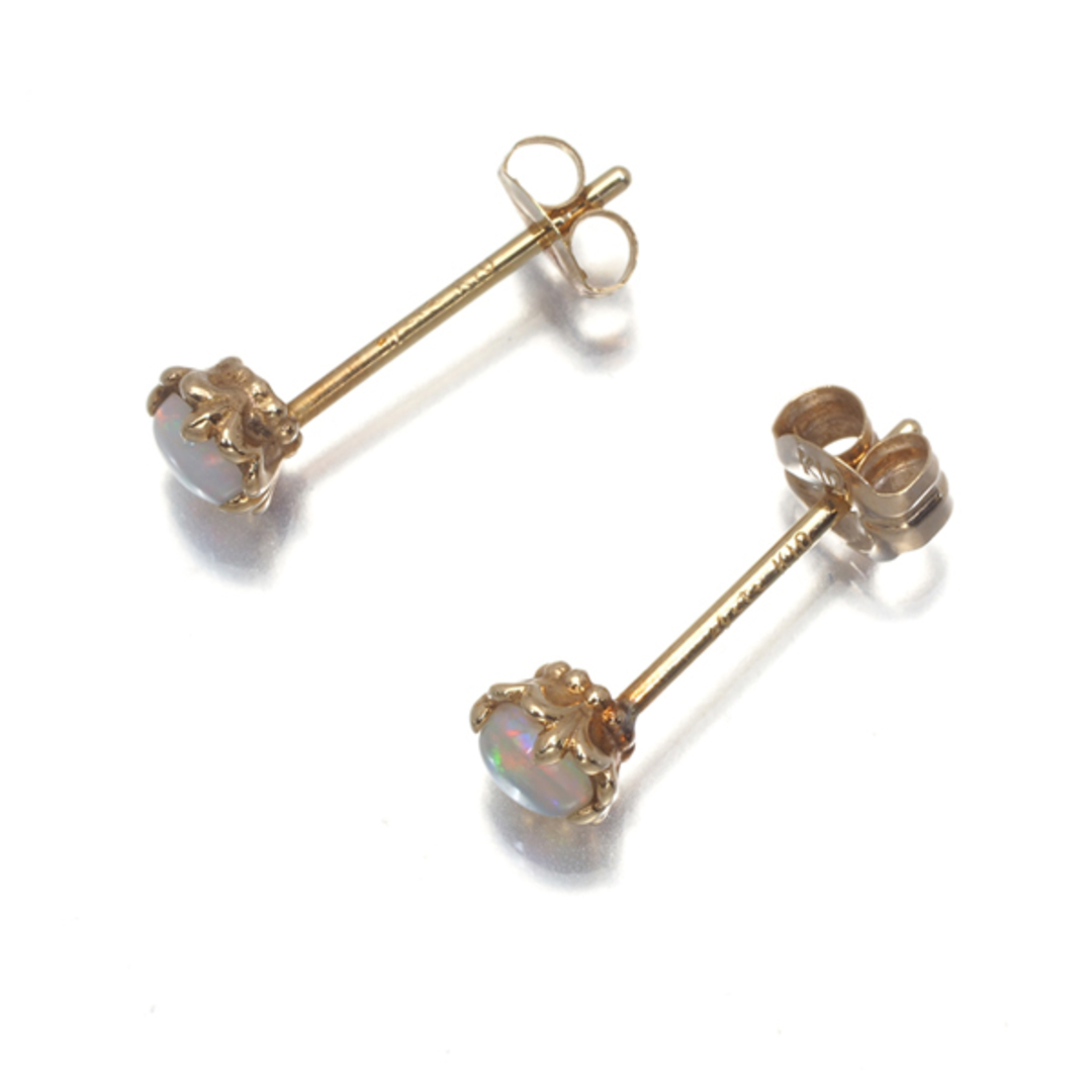 agete - アガット ピアス ホワイトオパール K10YG の通販 by GREEBER