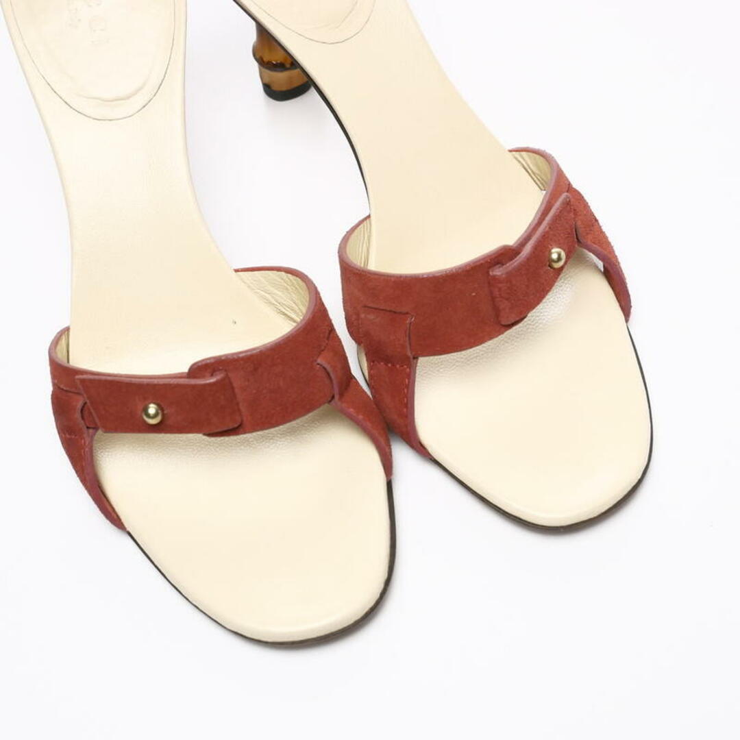 GUCCI - □美品□ GUCCI グッチ スエード サンダル ミュール バンブー