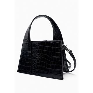 ZARA - ZARAザラ クロコダイルエンボスシティバッグ ブラックの通販 by