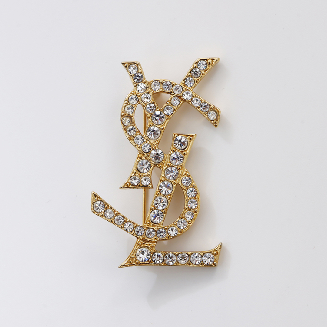 SAINT LAURENT - イヴ・サンローラン YSL YSLロゴ ラインストーン