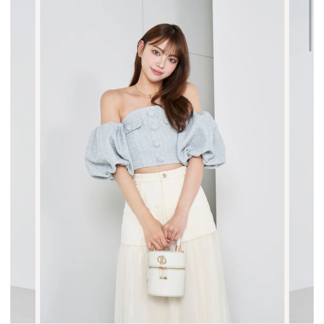 Darich - 新品タグ付き ダーリッチ パフスリーブオフショルツイード