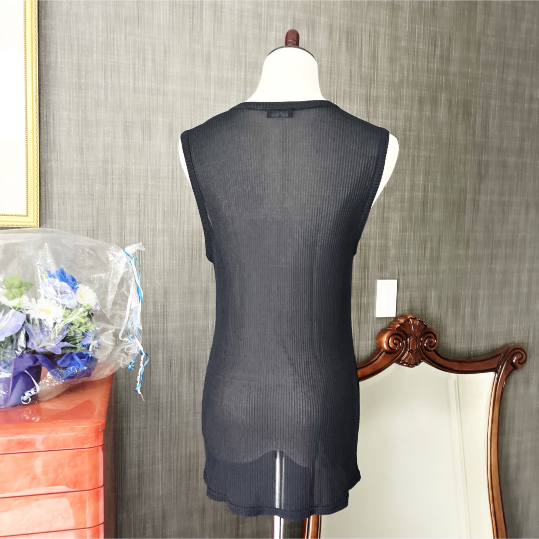 美品CHANEL シャネルトップスシルク刺繍エンブロイダリーベスト